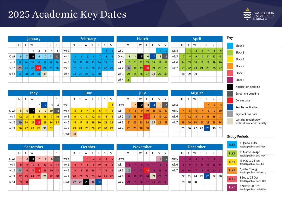2025 JCU Academic Calendar