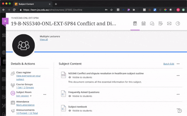Learning Environment Manage Workload